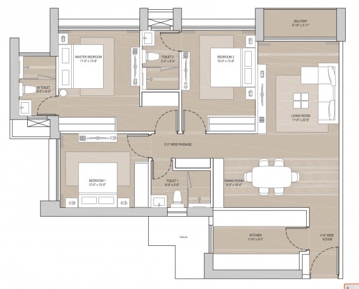 Other, oberoi-sky-city 3 Bedroom 1073 Sq.Ft. Apartment In Borivali East Mumbai 9543417